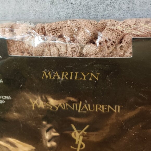 YSL YVES SAINT LAURENT Marilyn Stay-up Stockings Wide Lace Skin Beige Logo Brand - Picture 6 of 12